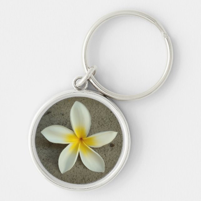 Llavero Teclado de flores plumeria de Hawaii (Frente)