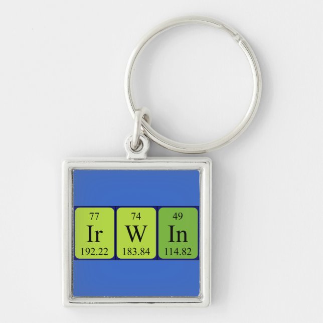 Llavero Teclado de nombre de tabla periódica de Irwin (Frente)