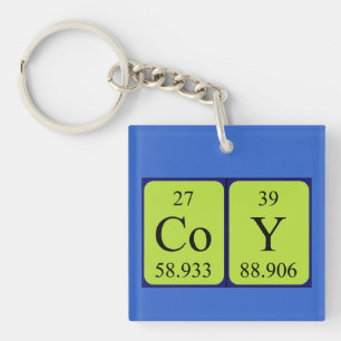 Llavero Teclado de nombre de tabla periódica de juguete