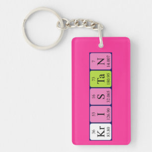 Llavero Teclado de nombre de tabla periódica de Kristan