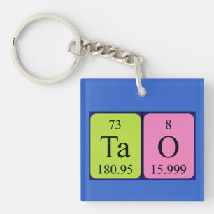 Llavero Teclado de nombre de tabla periódica de Tao
