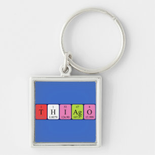 Llavero Teclado de nombre de tabla periódica de Thiago