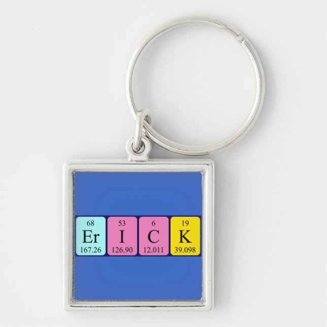Llavero Teclado de nombre de tabla periódica Erick (Frente)