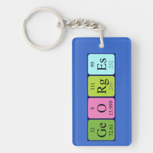 Llavero Teclado de nombre de tabla periódica Georges