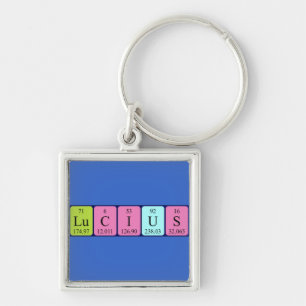 Llavero Teclado de nombre de tabla periódica Lucius