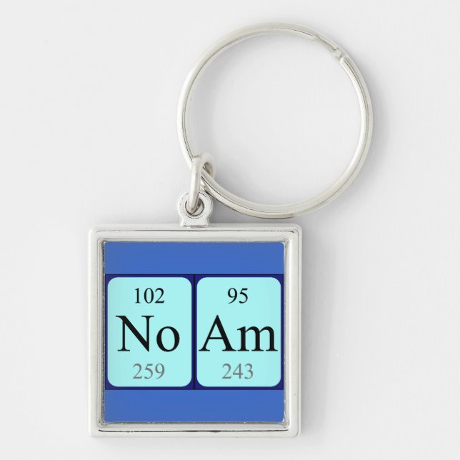 Llavero Teclado de nombre de tabla periódica Noam (Frente)