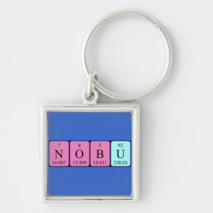 Llavero Teclado de nombre de tabla periódica Nobu