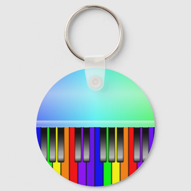 Llavero Teclado de piano arco iris (Anverso)
