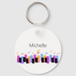 Llavero Teclado de piano y teclado de notas musicales