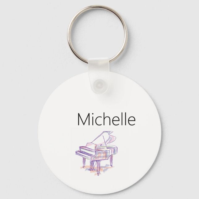 Llavero Teclado de piano y teclado de notas musicales (Anverso)