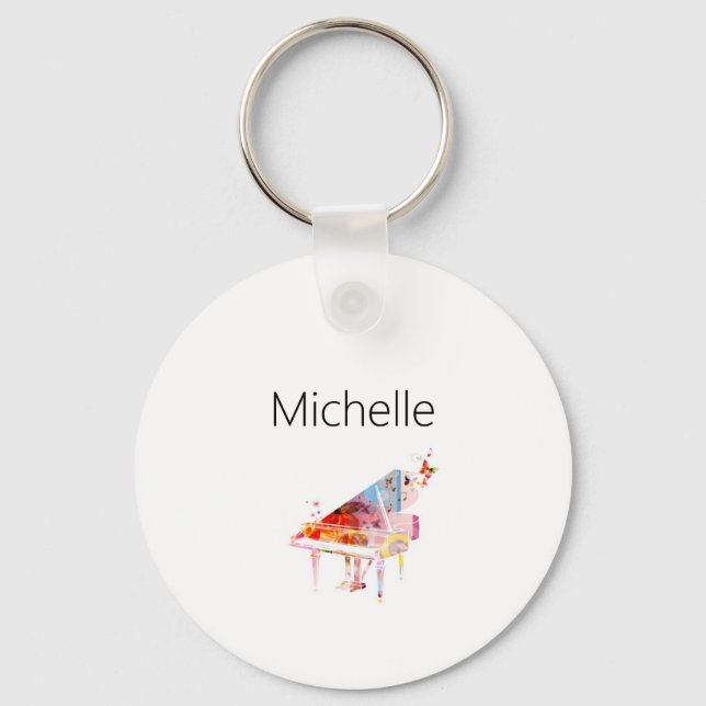 Llavero Teclado de piano y teclado de notas musicales (Anverso)