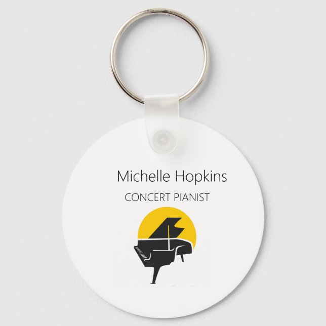 Llavero Teclado de piano y teclado de notas musicales (Anverso)