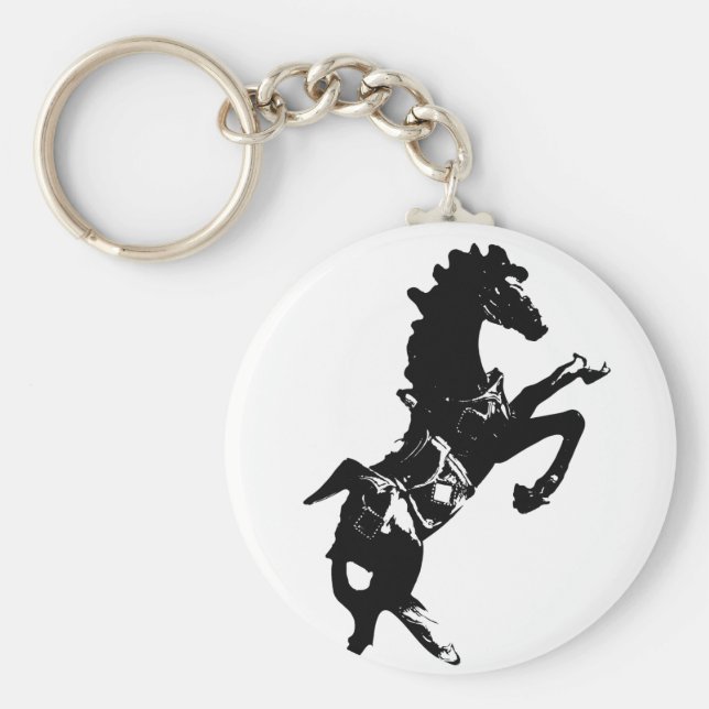 Llavero Teclado del botón de crianza de caballos (Frente)