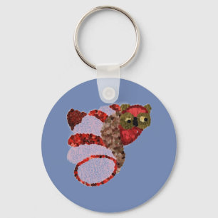 Llavero Teclado del botón de redondeo de búho