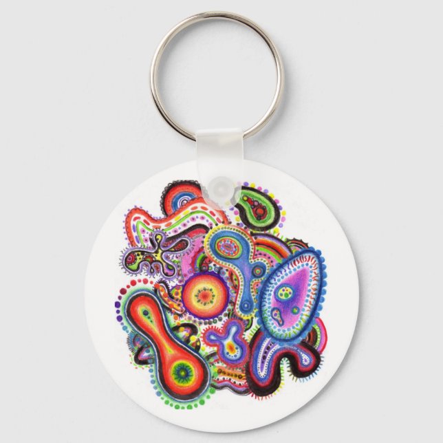 Llavero Teclado ecológico "Amoeba Art" (Anverso)