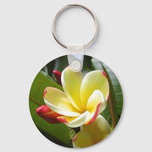 Llavero teclado floral amarillo