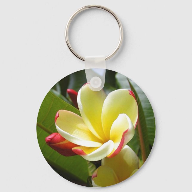 Llavero teclado floral amarillo (Anverso)