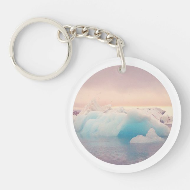Llavero Teclado glaciar de Islandia (Frente)