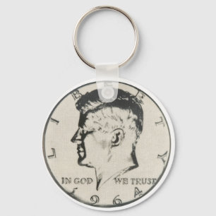 Llavero Teclado JFK Half Dollar