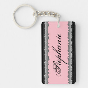Llavero Teclado negro rosado de color Personalizable