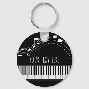 Llavero Teclado piano y notas musicales