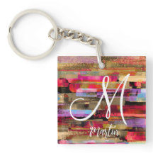 Teclas coloreadas monogramadas personalizadas