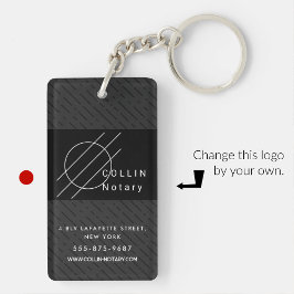 Llavero Teclas comerciales minimalistas de banda negra