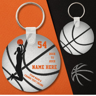 Llavero Teclas de básquetbol personalizadas con texto Nara