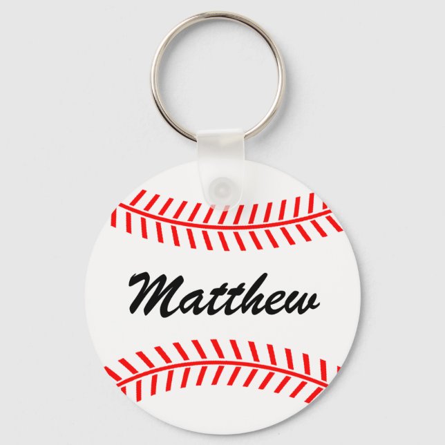 Llavero Teclas de béisbol personalizadas (Anverso)