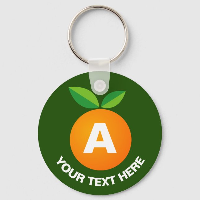 Llavero Teclas de botón de monograma de personalizado de f (Anverso)