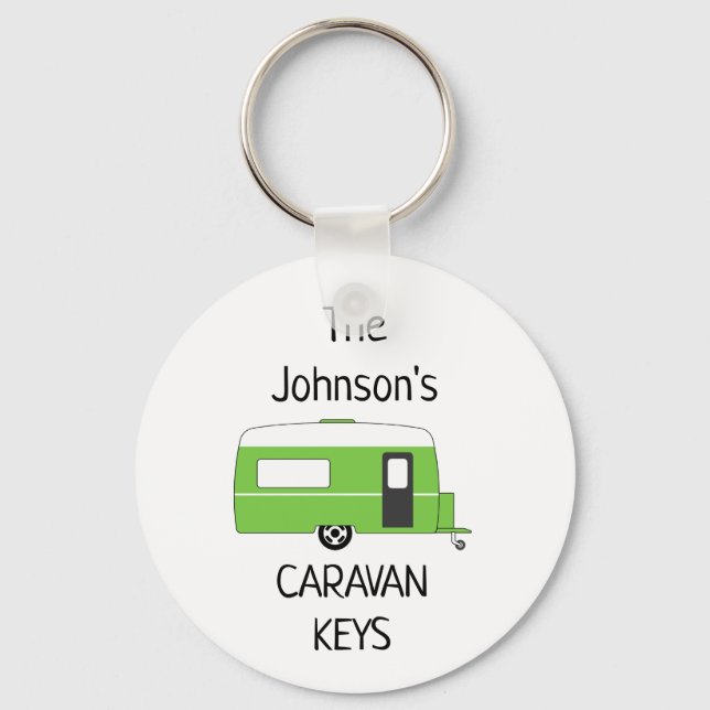 Llavero Teclas de caravana personalizadas nombre Keychain (Anverso)