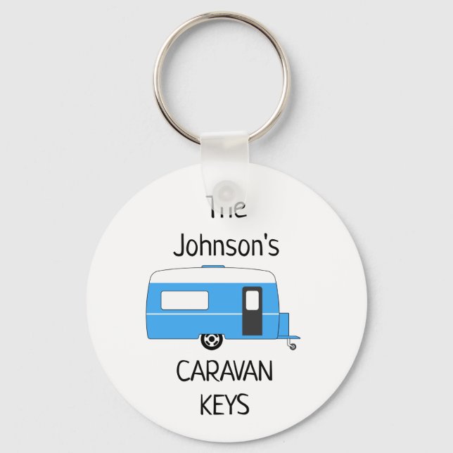Llavero Teclas de caravana personalizadas nombre Keychain (Anverso)