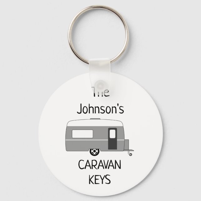 Llavero Teclas de caravana personalizadas nombre Keychain (Anverso)