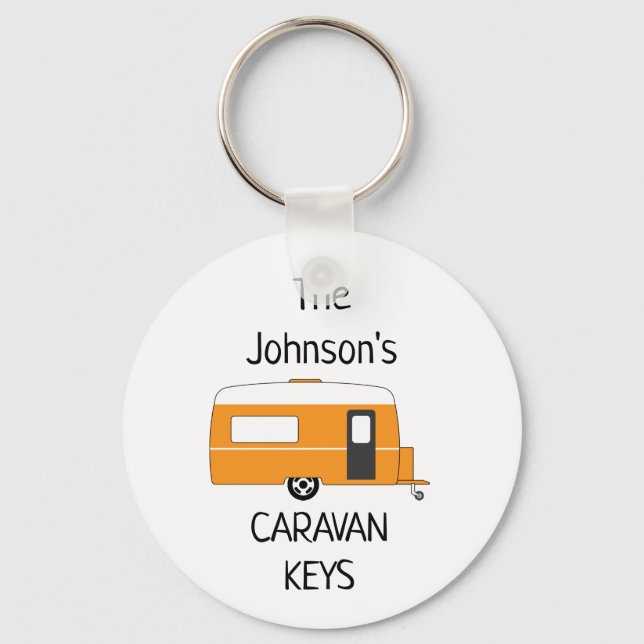 Llavero Teclas de caravana personalizadas nombre Keychain (Anverso)