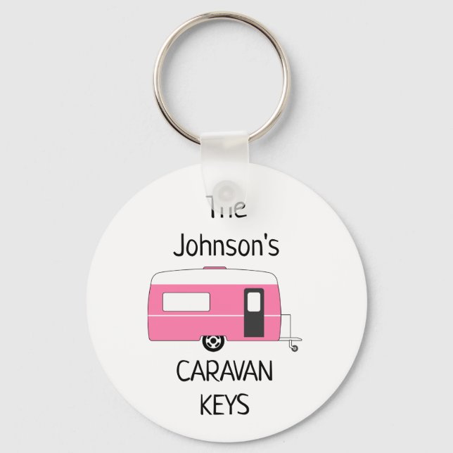 Llavero Teclas de caravana personalizadas nombre Keychain (Anverso)