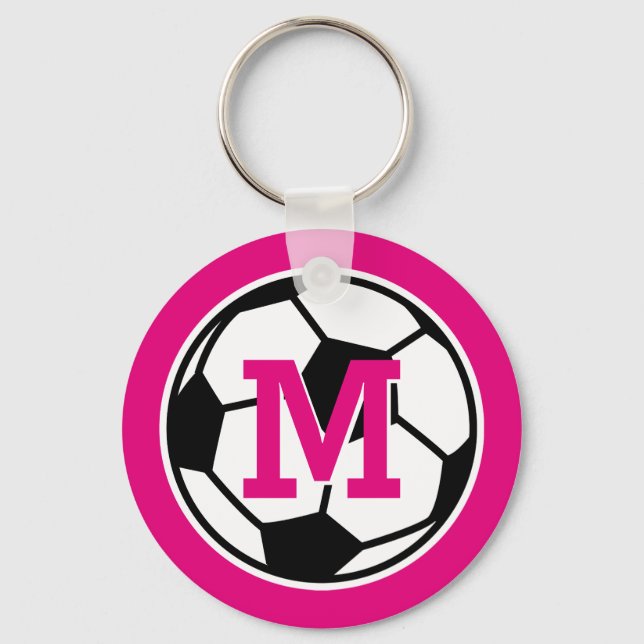 Llavero Teclas de fútbol monograma personalizadas para chi (Anverso)