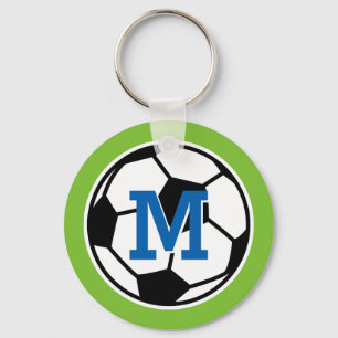 Llavero Teclas de fútbol monograma personalizadas para ni