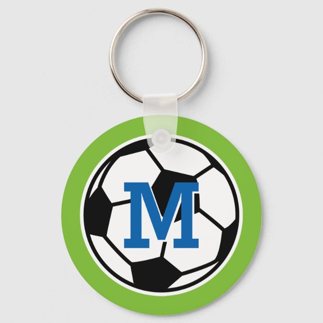 Llavero Teclas de fútbol monograma personalizadas para niñ (Anverso)