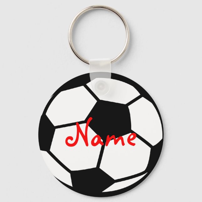 Llavero Teclas de fútbol personalizadas | Añadir su nombre (Anverso)