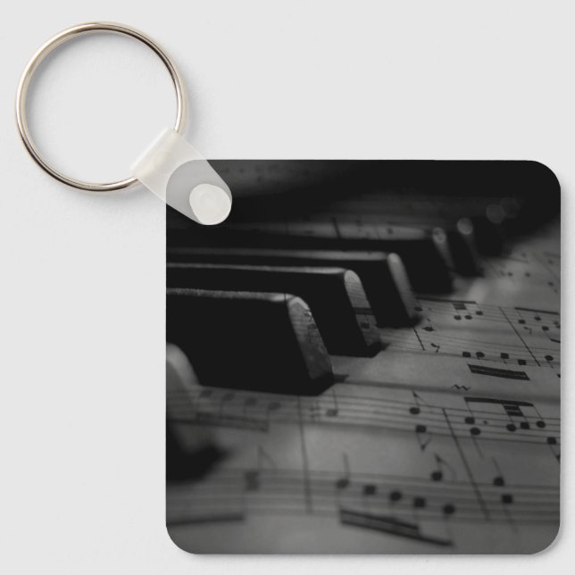 Llavero Teclas de piano de música (Anverso)