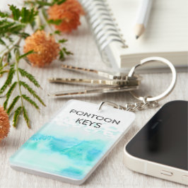 Llavero Teclas de pontón oleada de agua azul