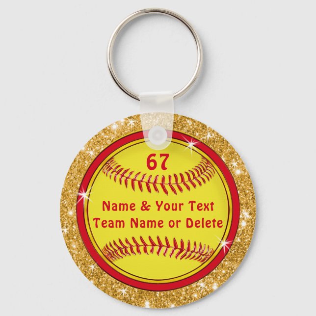 Llavero Teclas de Softball personalizadas baratas, tus COL (Anverso)