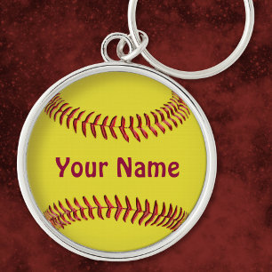 Llavero Teclas de Softball personalizadas con SU NOMBRE