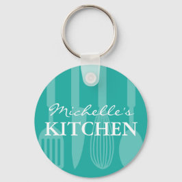 Llavero Teclas de utensilios de cocina con nombre personal