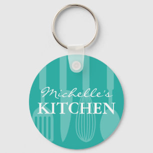Llavero Teclas de utensilios de cocina con nombre personal