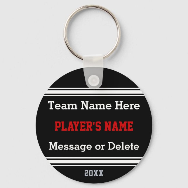 Llavero Teclas deportivas personalizadas TU TEXTO, COLORES (Anverso)