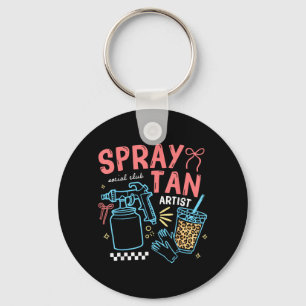 Llavero Técnico de bronceado en spray Retro Belleza Salón