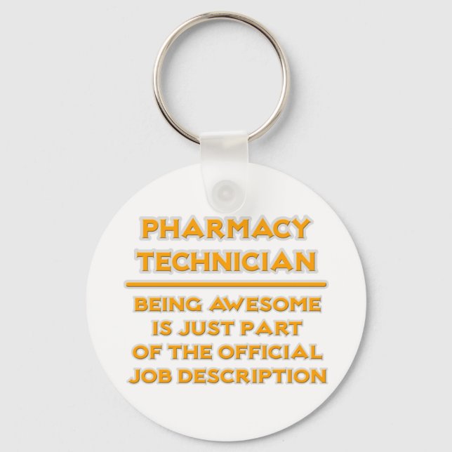 Llavero Técnico de farmacia .. Descripción del trabajo (Anverso)