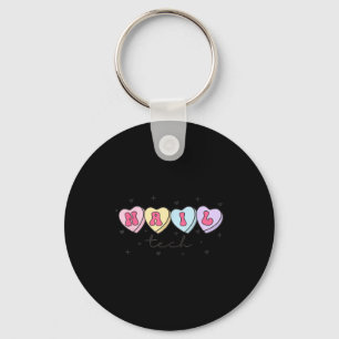 Llavero Técnico de uñas Día de San Valentín Corazón Manicu