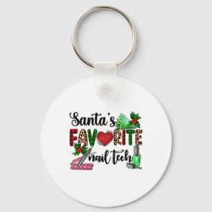 Llavero Técnico de uñas favorito de Santa Merry Christmas